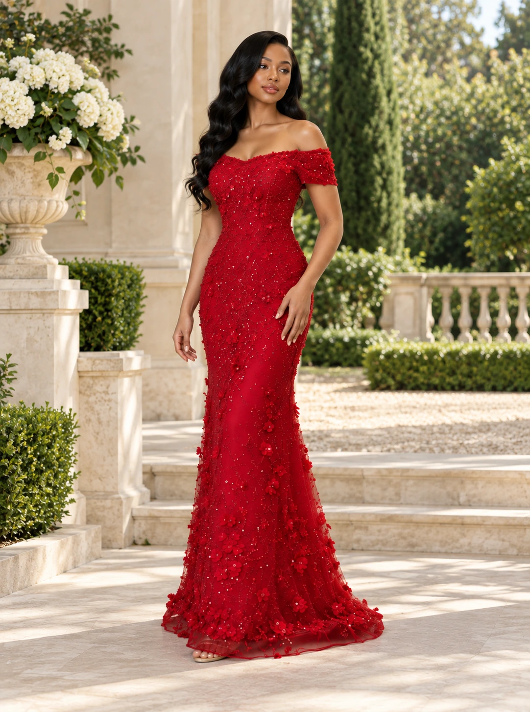 Blumenkleid 70er Jahre