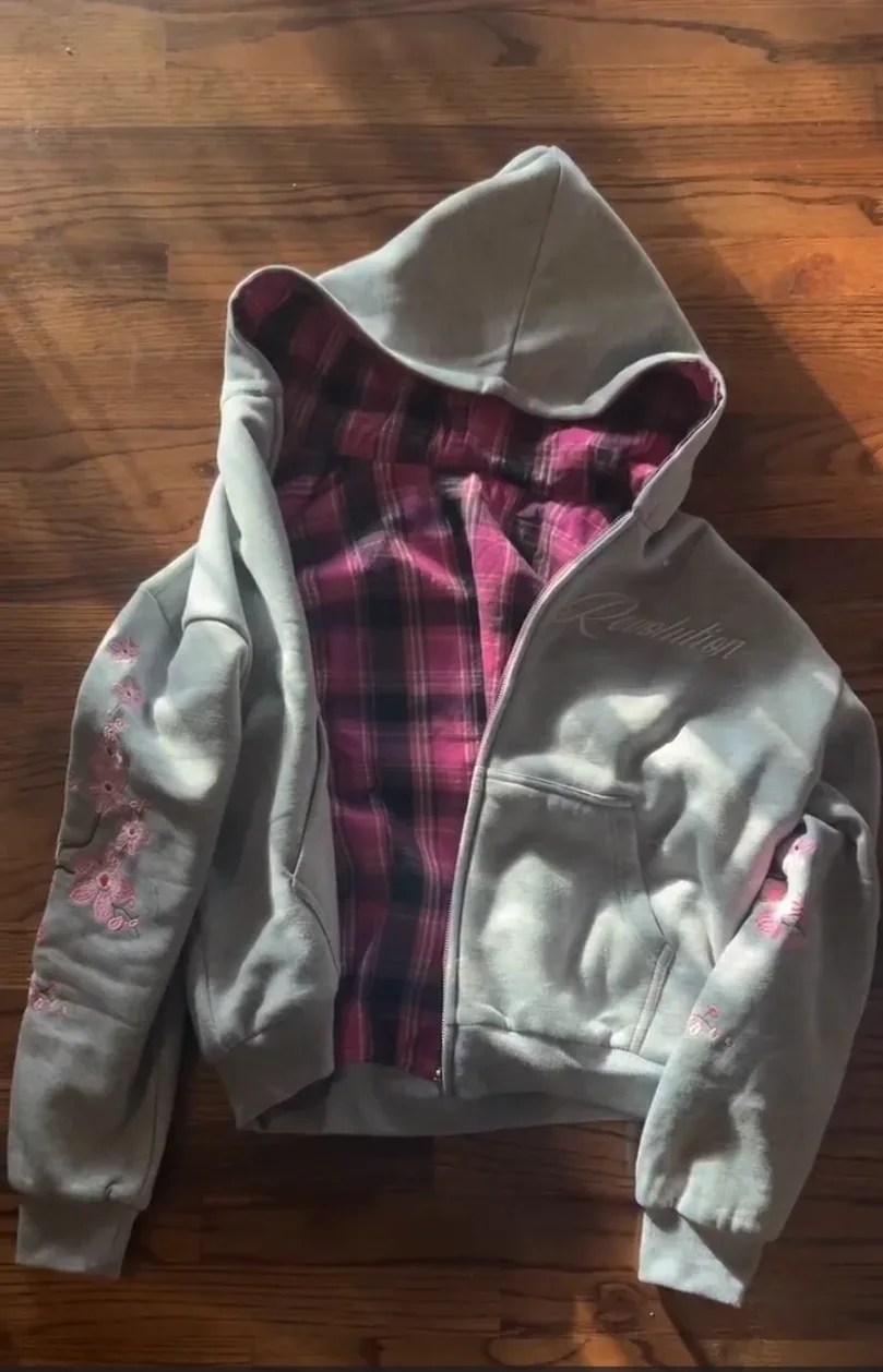Flower Embroidery Hoodie 3