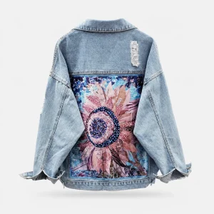 Denim Floral Jacket 1