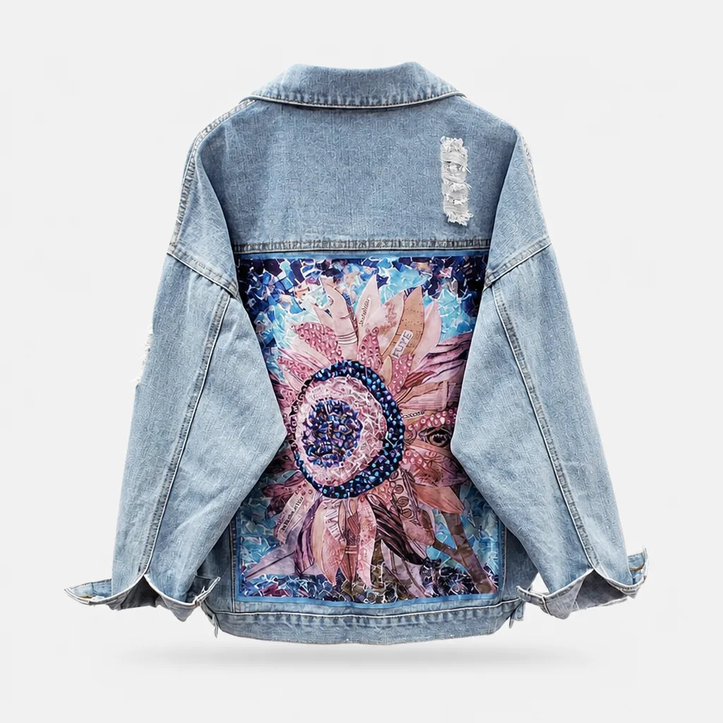 Denim Floral Jacket 1