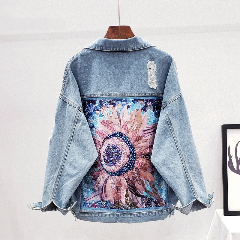 Denim Floral Jacket 2