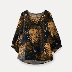 Bluse Blumen Baumwolle 1