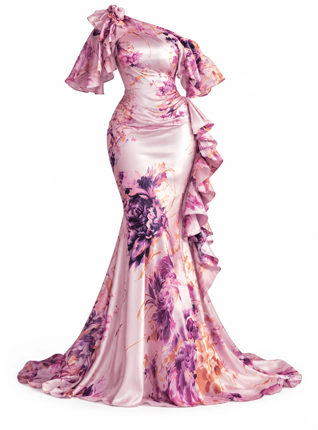 Dress With Flowers Embroidered