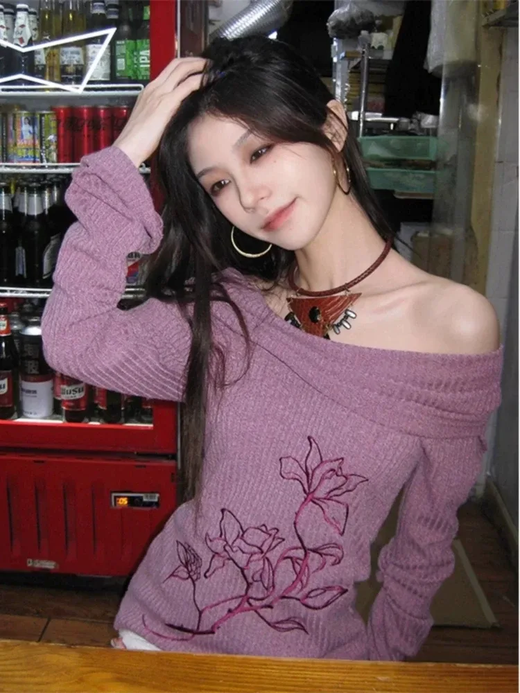 Purple Flower Sweater 4