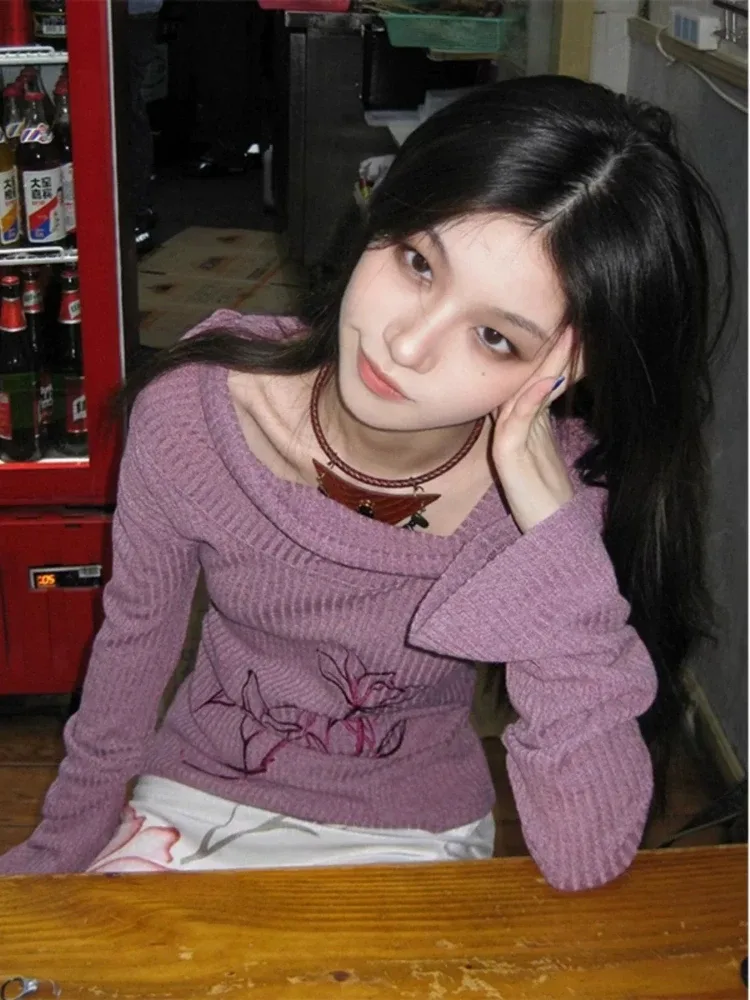 Purple Flower Sweater 5