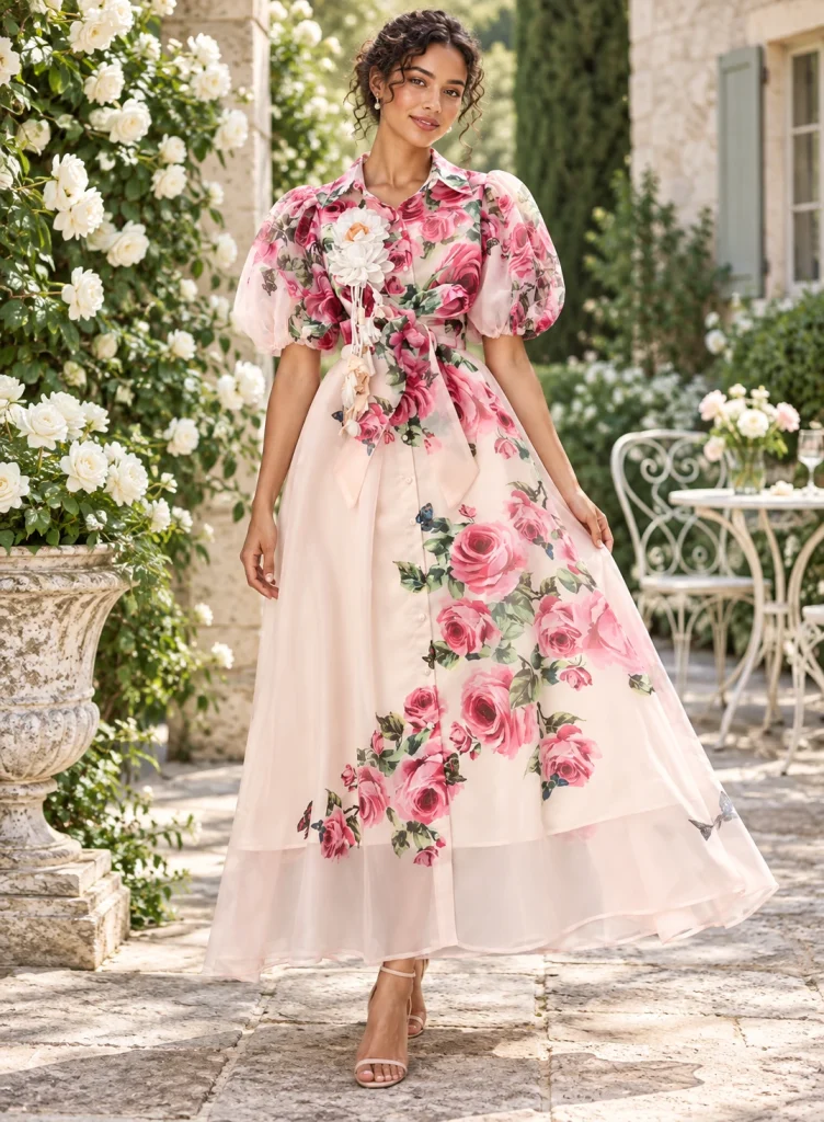 Floral Dresses Green