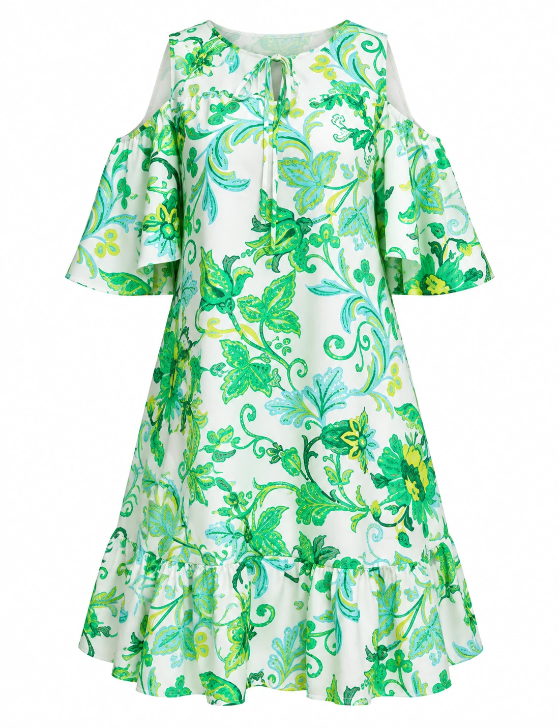 Green Dresses With Flowers