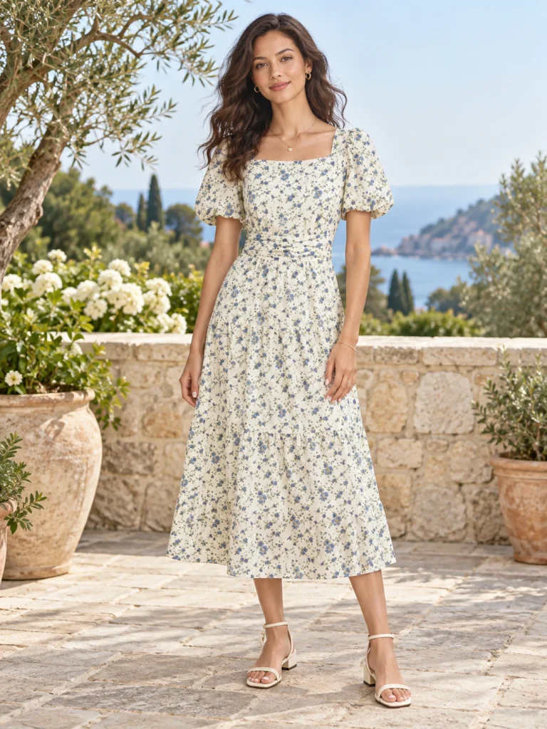 Kleid Mit Floralem Muster