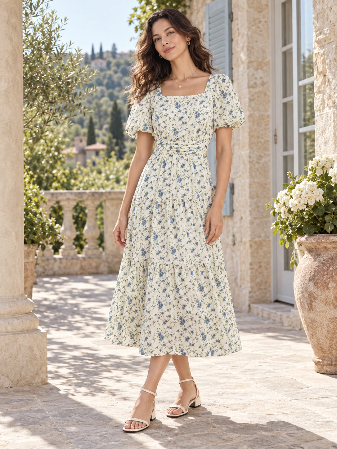 Kleid Mit Floralem Muster