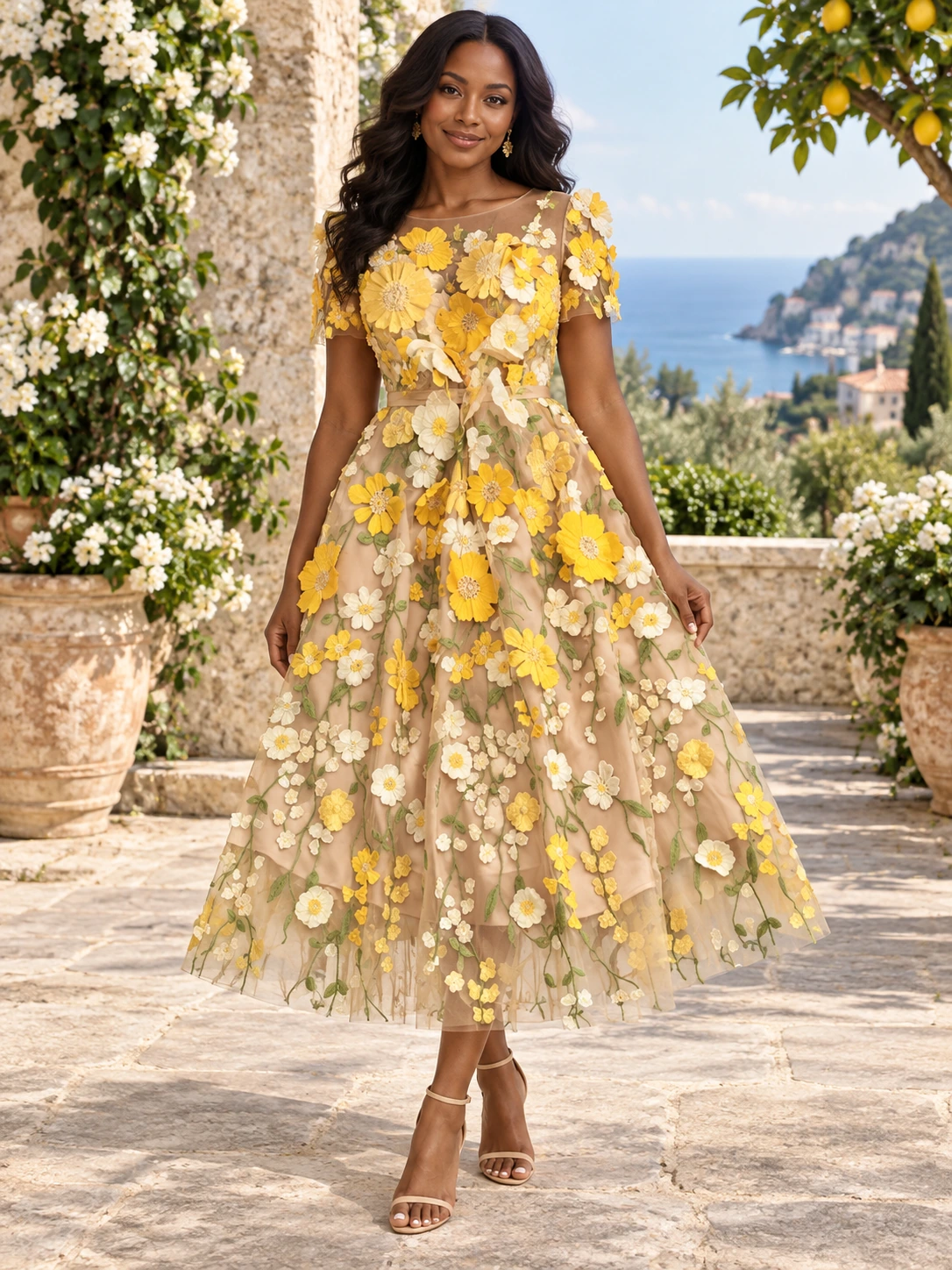Yellow Floral Dress