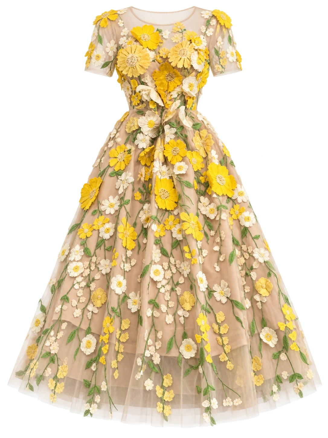 Yellow Floral Dress