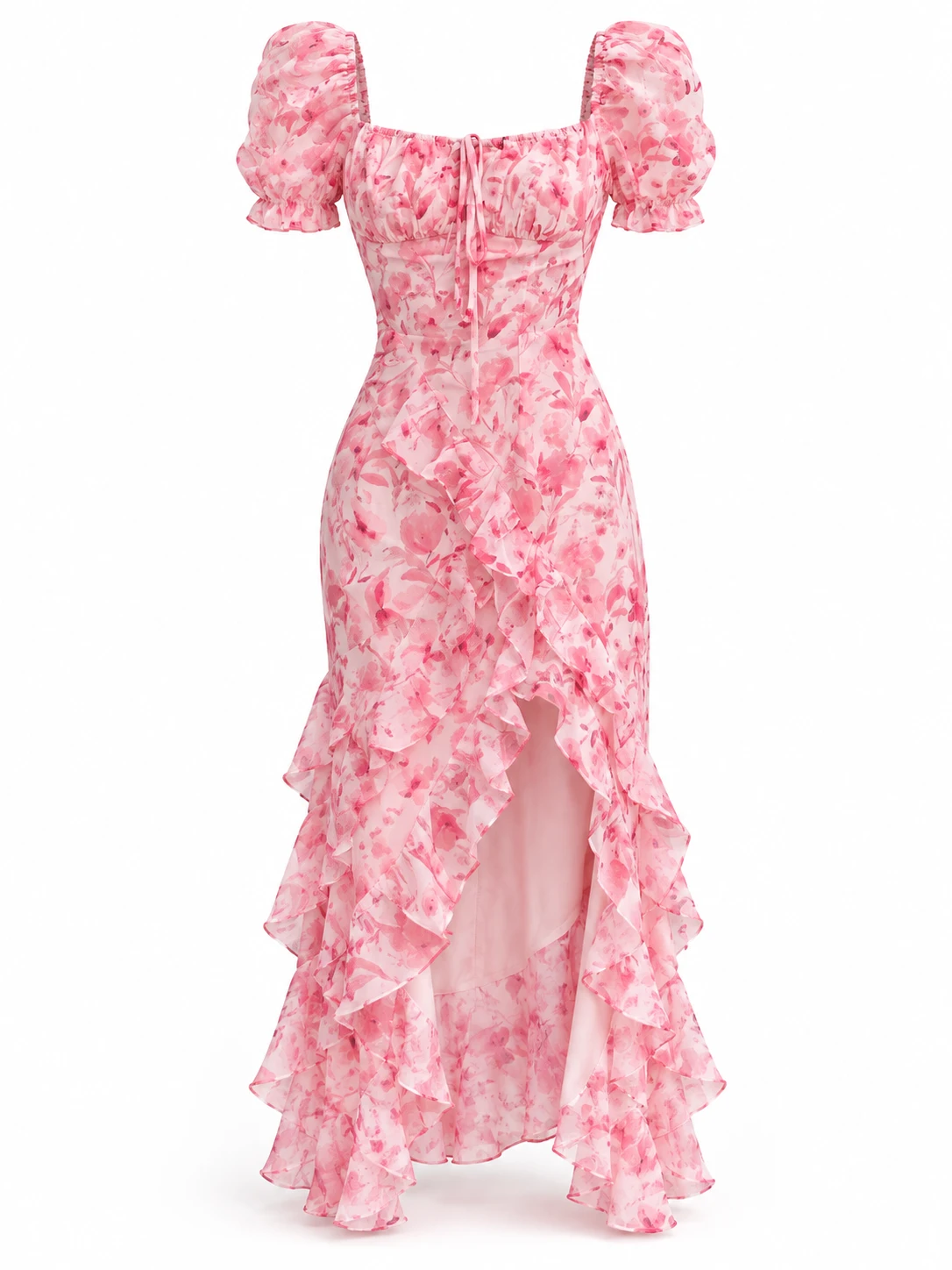 Pinkes Blumenkleid