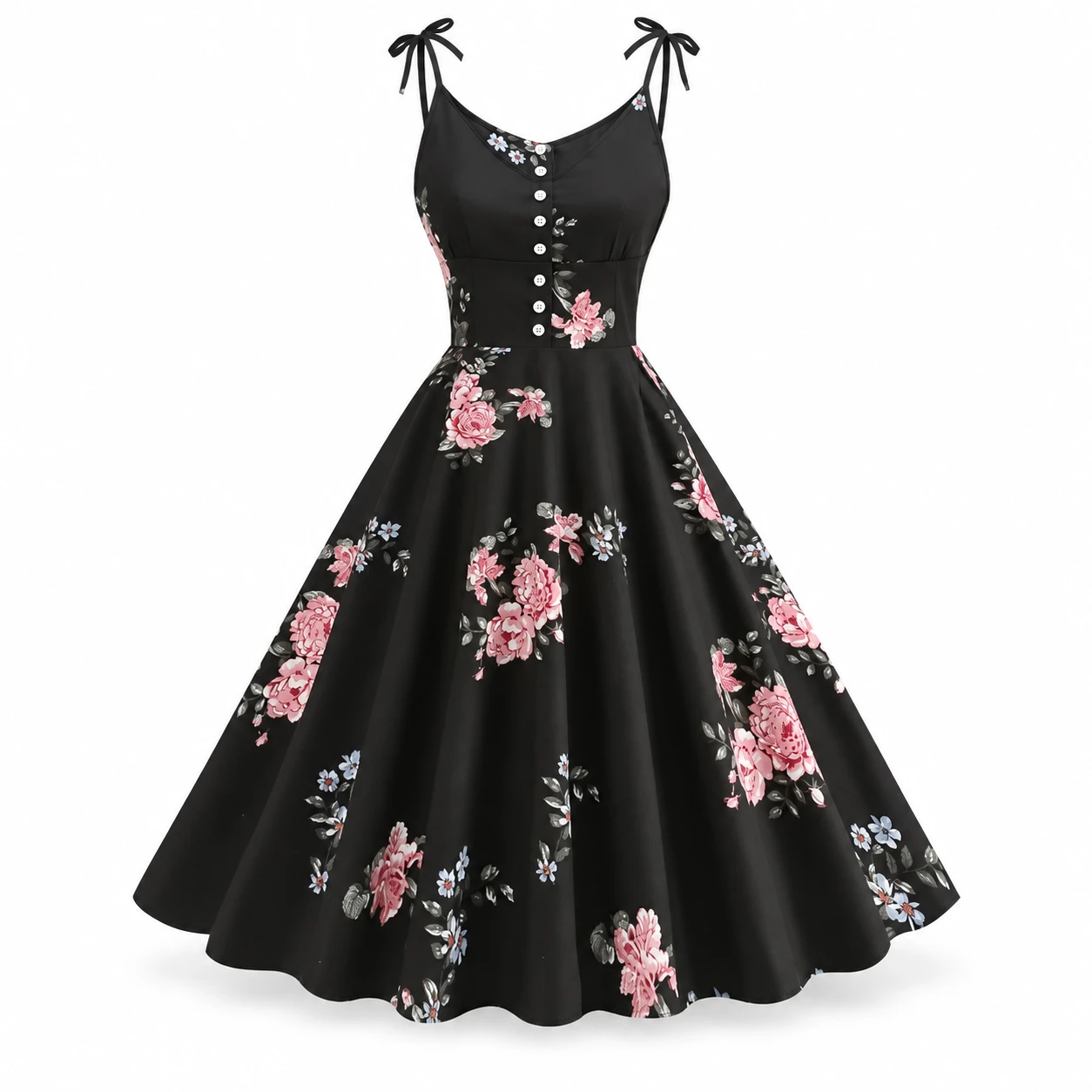 1950s Floral Dress