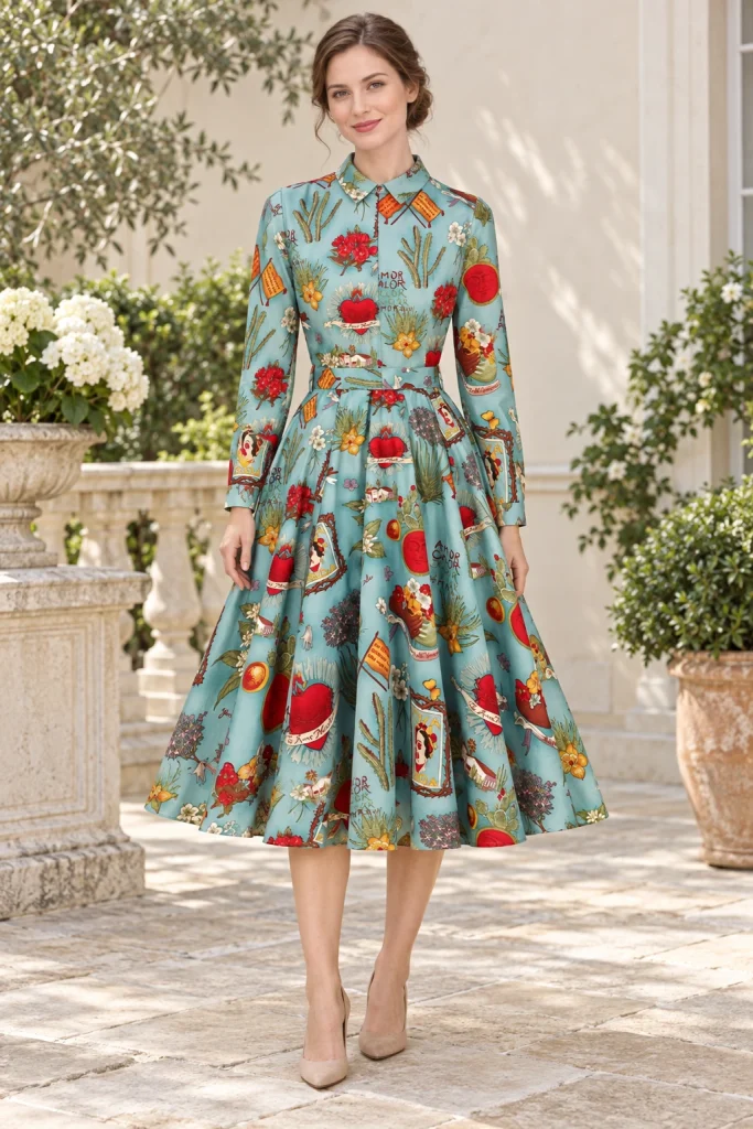 60s Floral Dress