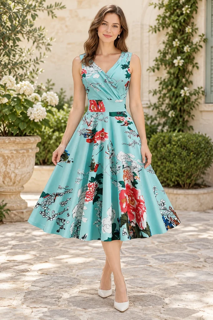 60s Flower Dress