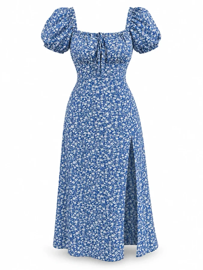 70s Floral Dress – Produktansicht aus dem Shop