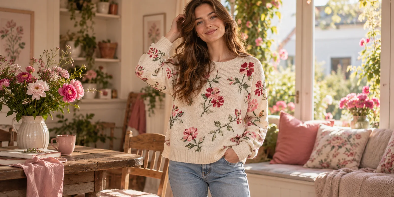 Blumen Pullover