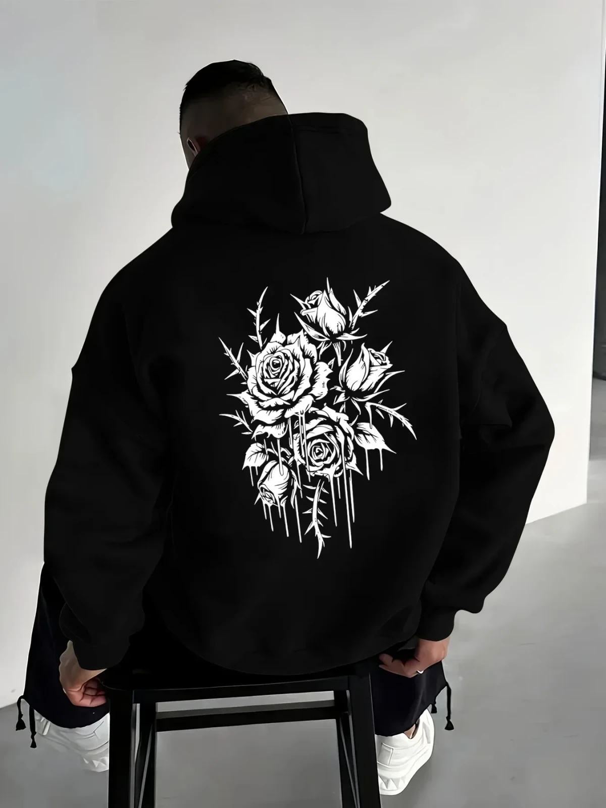 Thrasher Hoodie Pink Roses 1